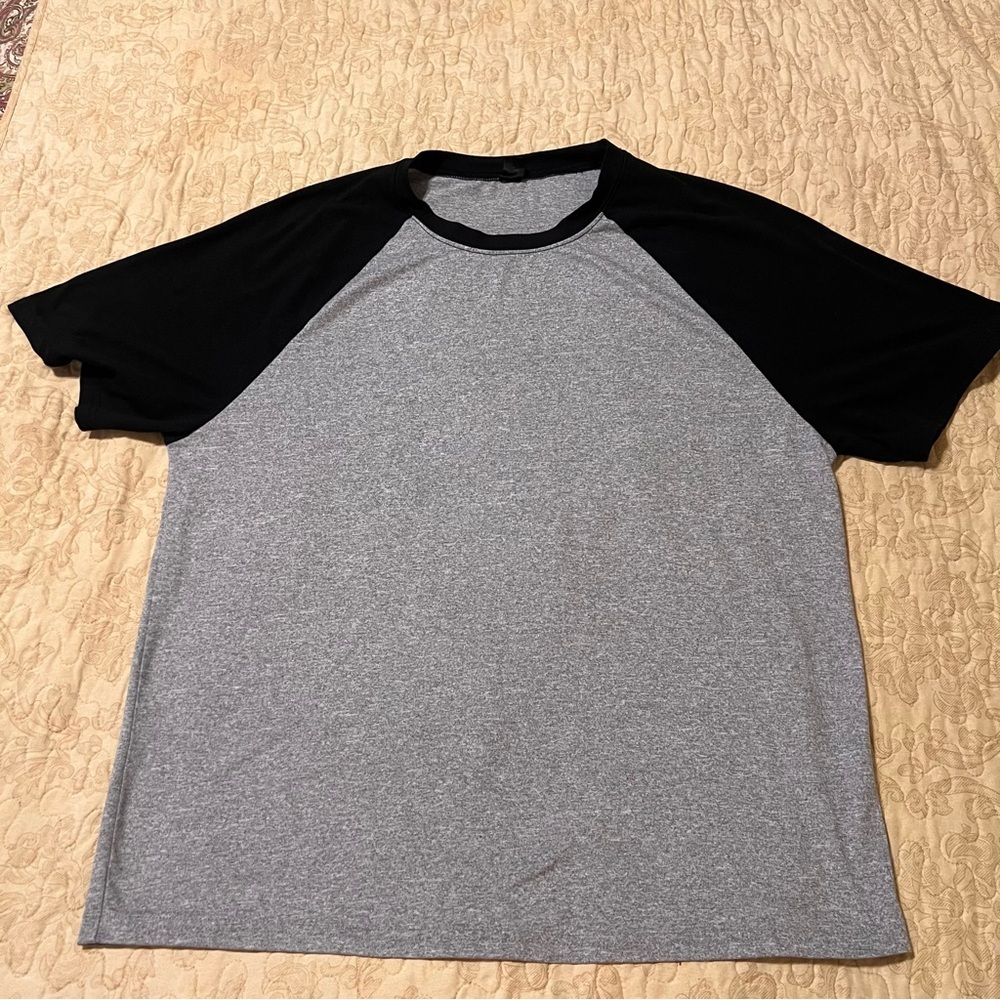 SHEIN Black and Gray Raglan Tee